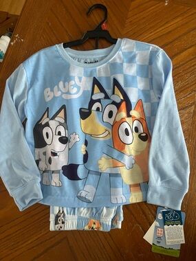 Bluey Light Blue Kids Pajama Set - Blue